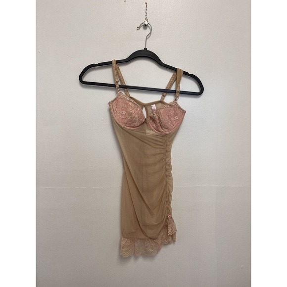 Vintage Victoria’s Secret Whimsy Fairy Slip Mini Babydoll Dress Cottage Y2K 34B